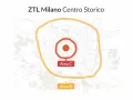 Mappa ZTL Milano Centro Storico: Area C al centro, Area B più esterna. Utile per conoscere gli orari e le zone a traffico limitato.