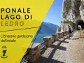 Ciclisti sul sentiero del Ponale, un giro ad anello panoramico sul lago di Ledro. L'itinerario gardesano dell'estate.