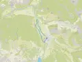 Mappa di Entracque con sentiero blu che indica entracque escursioni facili. Si vedono rilievi montuosi e strade.