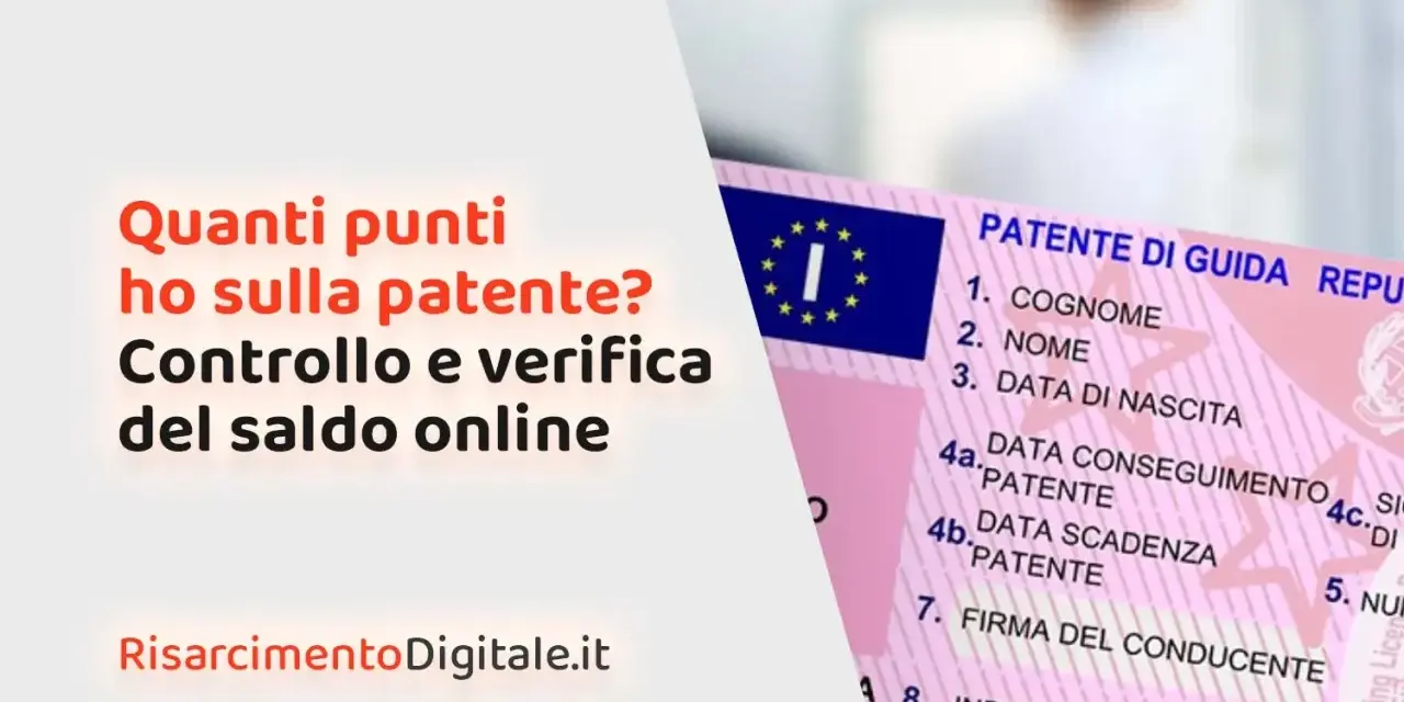 Verifica il saldo punti patente online senza registrazione. Controlla quanti punti hai sulla patente in modo rapido e semplice.