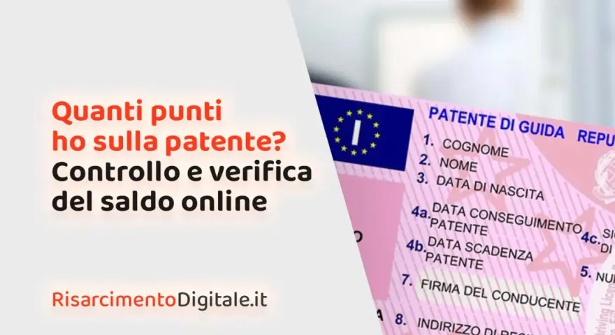 Verifica il saldo punti patente online senza registrazione. Controlla quanti punti hai sulla patente in modo rapido e semplice.